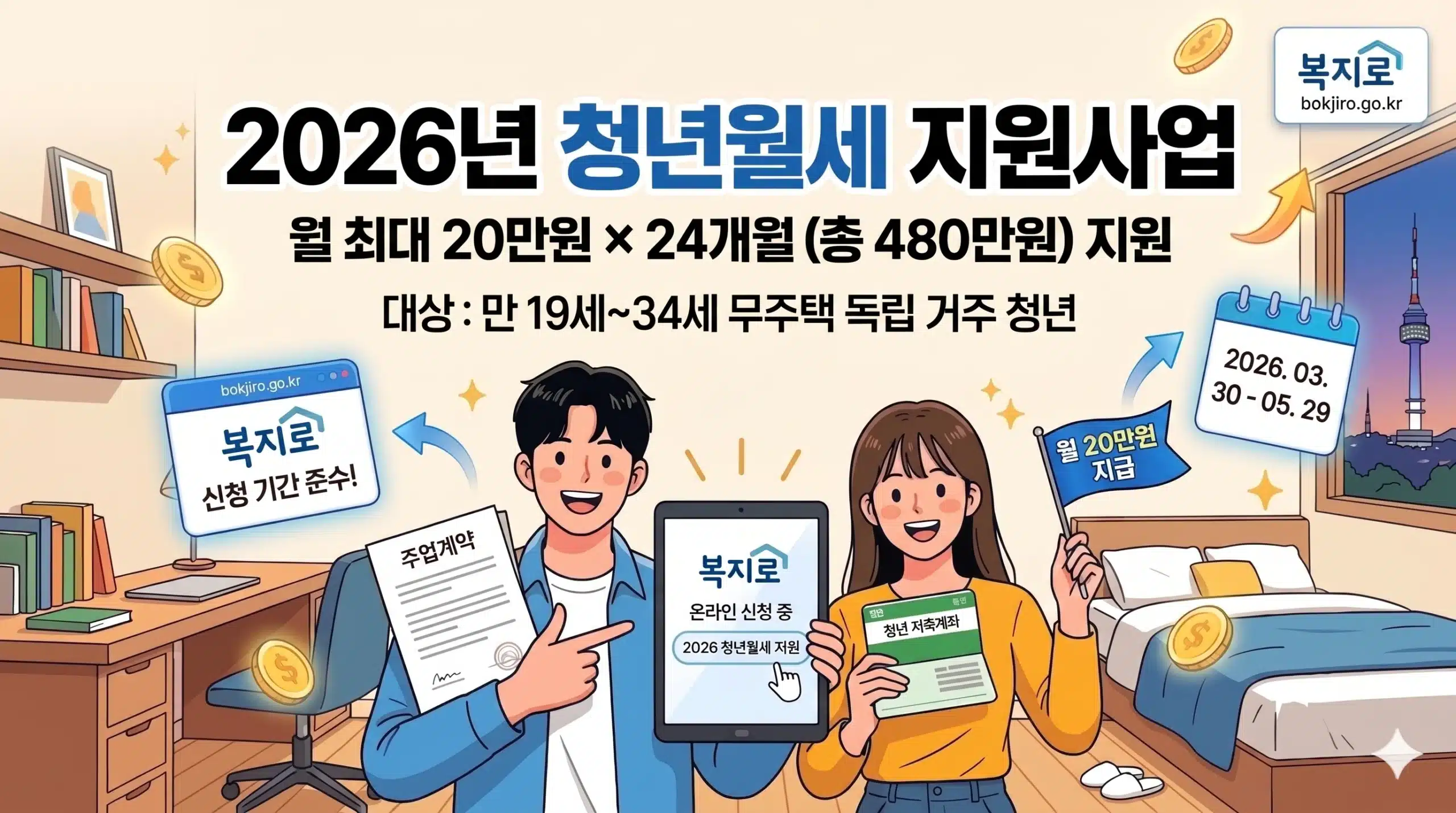 202청년월세 지원사업 신청 기간 및 대상 안내