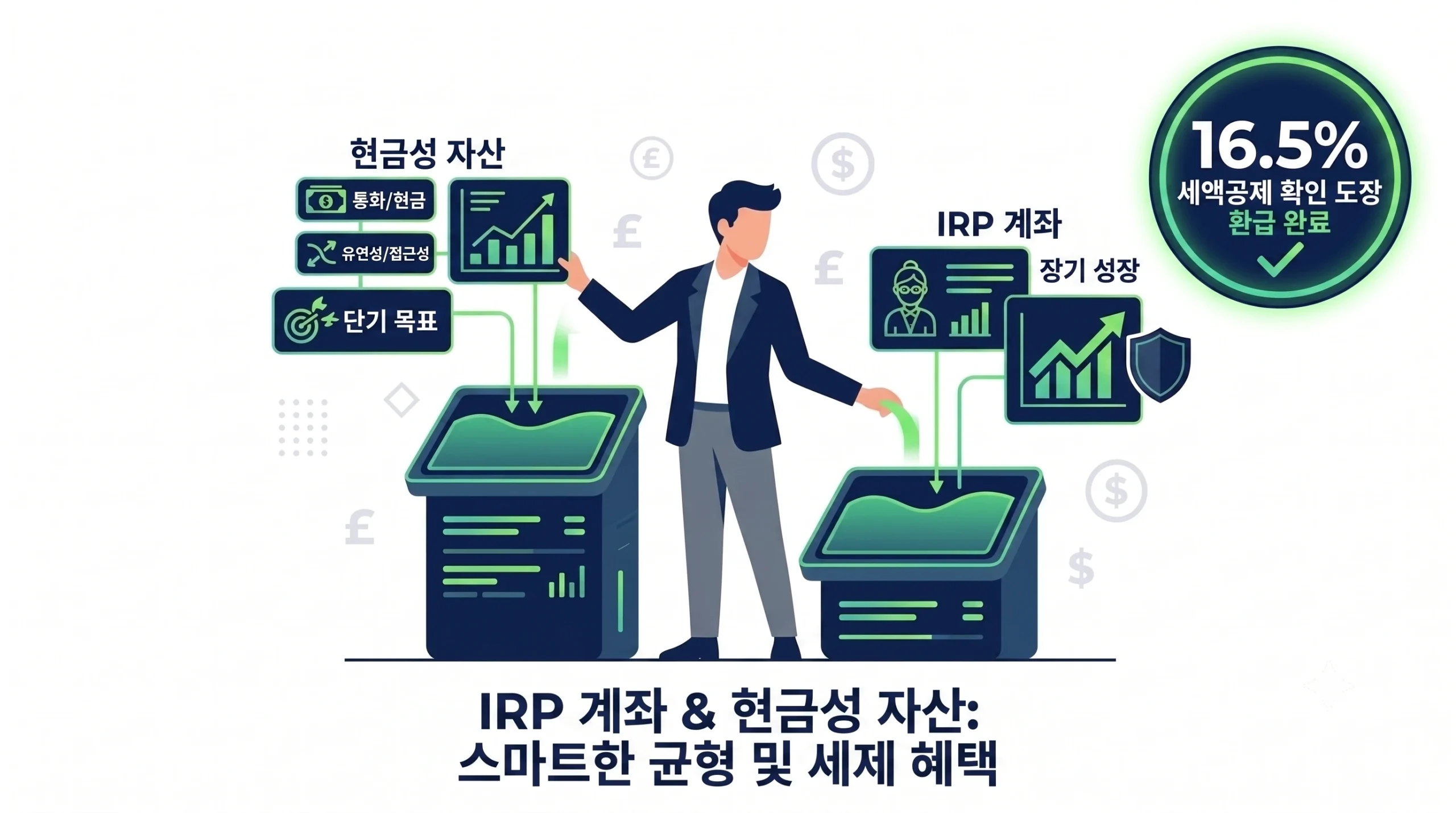 스마트한 계좌 균형 및 세제 혜택 인포그래픽